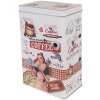 Clayre & Eef 6BL0128 Lata Blanco Rojo 8x12x19 cm