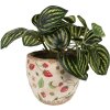 Clayre & Eef 6CE1634S Decoración Maceta Ø 13x11 cm Beige Rojo