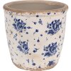 Clayre & Eef 6CE1658M Decoración Maceta Ø 15x14 cm Beige Azul