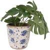 Clayre & Eef 6CE1658M Decoración Maceta Ø 15x14 cm Beige Azul