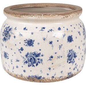 Clayre & Eef 6CE1659L Maceta Beige Azul Ø...