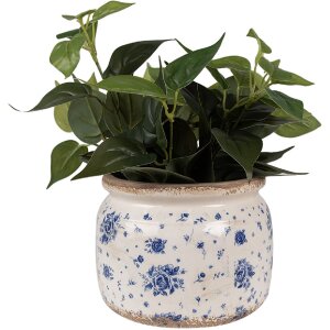 Clayre & Eef 6CE1659L Maceta Beige Azul Ø...