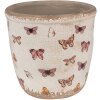 Clayre & Eef 6CE1661M Decoración Maceta Ø 15x14 cm Beige Rosa