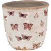 Clayre & Eef 6CE1661S Decoración Maceta Ø 13x12 cm Beige Rosa