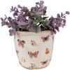Clayre & Eef 6CE1661XS Decoración Maceta Ø 11x10 cm Beige Rosa