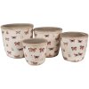 Clayre & Eef 6CE1661XS Decoración Maceta Ø 11x10 cm Beige Rosa