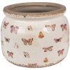 Clayre & Eef 6CE1662L Decoración Maceta Ø 20x15 cm Beige Rosa