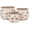 Clayre & Eef 6CE1662L Decoración Maceta Ø 20x15 cm Beige Rosa