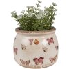 Clayre & Eef 6CE1662S Maceta decorativa Ø 12x10 cm Beige Rosa