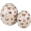 Clayre & Eef 6CE1667M Decoración Huevo Ø 10x12 cm Beige Rosa