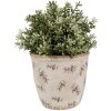 Clayre & Eef 6CE1669M Maceta Beige Azul Ø 14x13 cm Estilo campestre