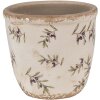 Clayre & Eef 6CE1669XS Decoración Maceta Ø 11x10 cm Beige Azul