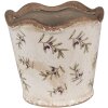 Clayre & Eef 6CE1672S Maceta decorativa Ø 13x12 cm Beige Azul