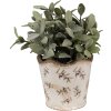 Clayre & Eef 6CE1672S Maceta decorativa Ø 13x12 cm Beige Azul