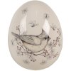 Clayre & Eef 6CE1674 Decoración Huevo Ø 13x16 cm Blanco Beige