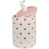 Clayre & Eef 6CE1680 Maceta Ø 12x23 cm Rosa Blanco