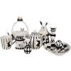 Clayre & Eef 6CE1690 Candelero Ø 7x17 cm Blanco Plateado