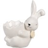 Clayre & Eef 6CE1700 Huevera Conejito Blanco 10x6x11 cm Estilo campestre
