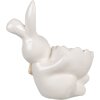 Clayre & Eef 6CE1700 Huevera Conejito Blanco 10x6x11 cm Estilo campestre