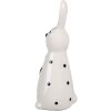 Clayre & Eef 6CE1705 Decoración Estatua Conejo 5x4x13 cm Blanco Negro