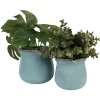 Clayre & Eef 6CE1715BL Maceta decorativa Ø 12x12 cm Azul