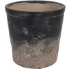 Clayre & Eef 6CE1719L Decoración Maceta Ø 17x16 cm Negro Marrón