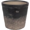 Clayre & Eef 6CE1719M Macetero Negro Marrón Ø 15x14 cm Decoración