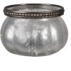 Clayre & Eef 6GL4379 Portacandelitas Color Plata Ø 9x6 cm