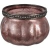Clayre & Eef 6GL4380 Portacandelitas Rosa Ø 9x6 cm