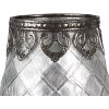 Clayre & Eef 6GL4383 Portacandelitas plata Ø 9x11 cm corte diamante
