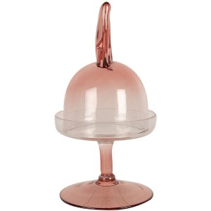 Clayre & Eef 6GL4385 Jarra de vidrio rosa Ø...