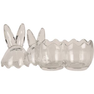 Clayre & Eef 6GL4388 Tarro con tapa 14x8x17 cm Transparente