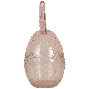 Clayre & Eef 6GL4389 Tarro Tapa Rosa Ø 8x17 cm