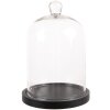 Clayre & Eef 6GL4485 Jarra de vidrio estilo campestre marrón transparente Ø 15x21 cm