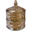 Clayre & Eef 6GL4875 Tarro con Tapa Marrón Ø 13x18 cm