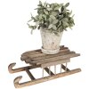 Clayre & Eef 6H2312 Trineo Decorativo Estilo Vintage Marrón 35x15x10 cm