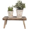 Clayre & Eef 6H2313 Mesa para Plantas Marrón 38x17x17 cm Diseño Elegante