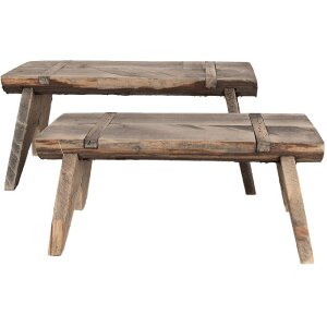 Clayre & Eef 6H2314 Mesa para plantas marrón 44x18x20 cm Madera de estilo rústico