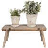 Clayre & Eef 6H2314 Mesa para plantas marrón 44x18x20 cm Madera de estilo rústico