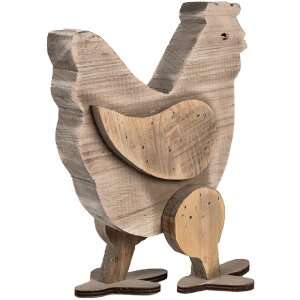 Clayre & Eef 6H2321 Gallina Decorativa 23x12x28cm Marrón - Elegante decoración de casa de campo