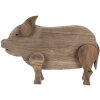 Clayre & Eef 6H2322 Cerdo Decorativo Marrón 42x9x28 cm
