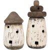 Clayre & Eef 6H2335 Faro Decoración Blanco Marrón Ø 11x23 cm