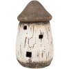 Clayre & Eef 6H2336 Casa Decorativa Blanco Marrón Ø 11x17 cm