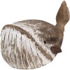 Clayre & Eef 6H2341 Decoración Ballena 39x15x21 cm Marrón Blanco