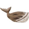 Clayre & Eef 6H2341 Decoración Ballena 39x15x21 cm Marrón Blanco