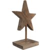 Clayre & Eef 6H2373 Estrella decorativa de madera 15x8x21 cm Marrón
