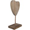 Clayre & Eef 6H2377 Corazón decorativo de madera marrón 15x8x27 cm
