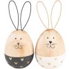 Clayre & Eef 6H2382 Conejo decorativo marrón Ø 6x14 cm
