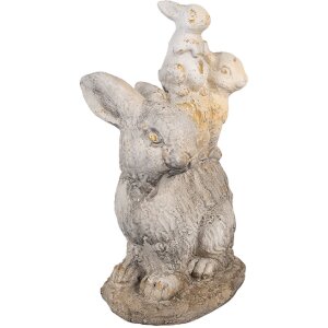 Clayre & Eef 6MG0032 Conejo Decorativo 27x18x43cm Marrón Beige