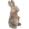 Clayre & Eef 6MG0034 Conejo decorativo 22x19x41 cm en gris y marrón